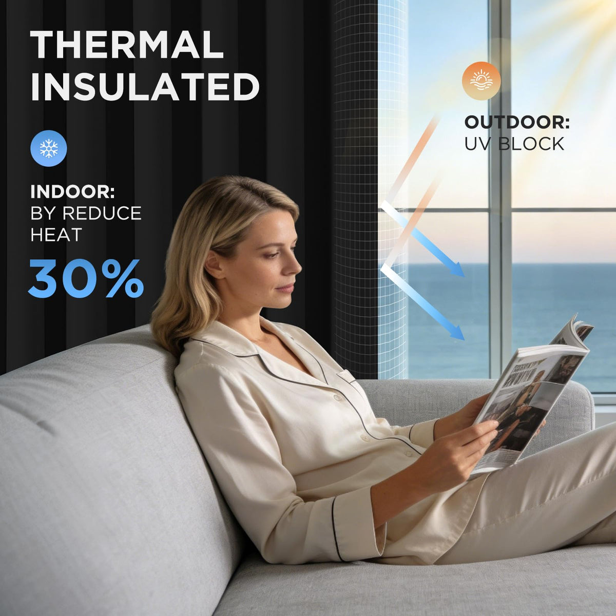 Blackout Patio Sliding Door Curtains E3258