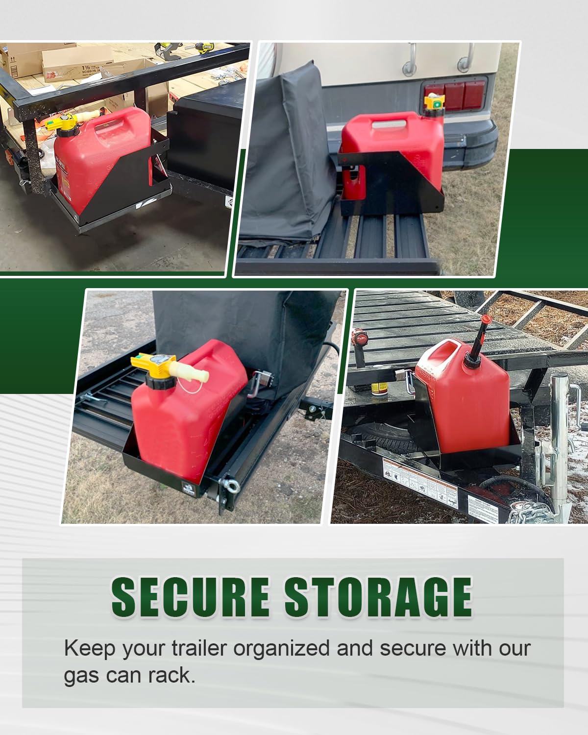 5 Gallon Fuel Gas Can Rack Holder with Lock W37572