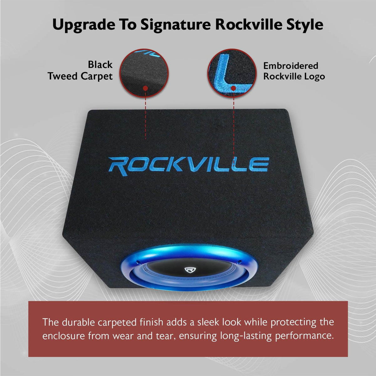 10" Active Powered Car Subwoofer with Enclosure O3637