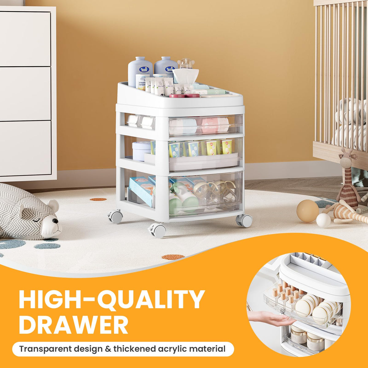 Rolling Cart with 3 Drawers T715281