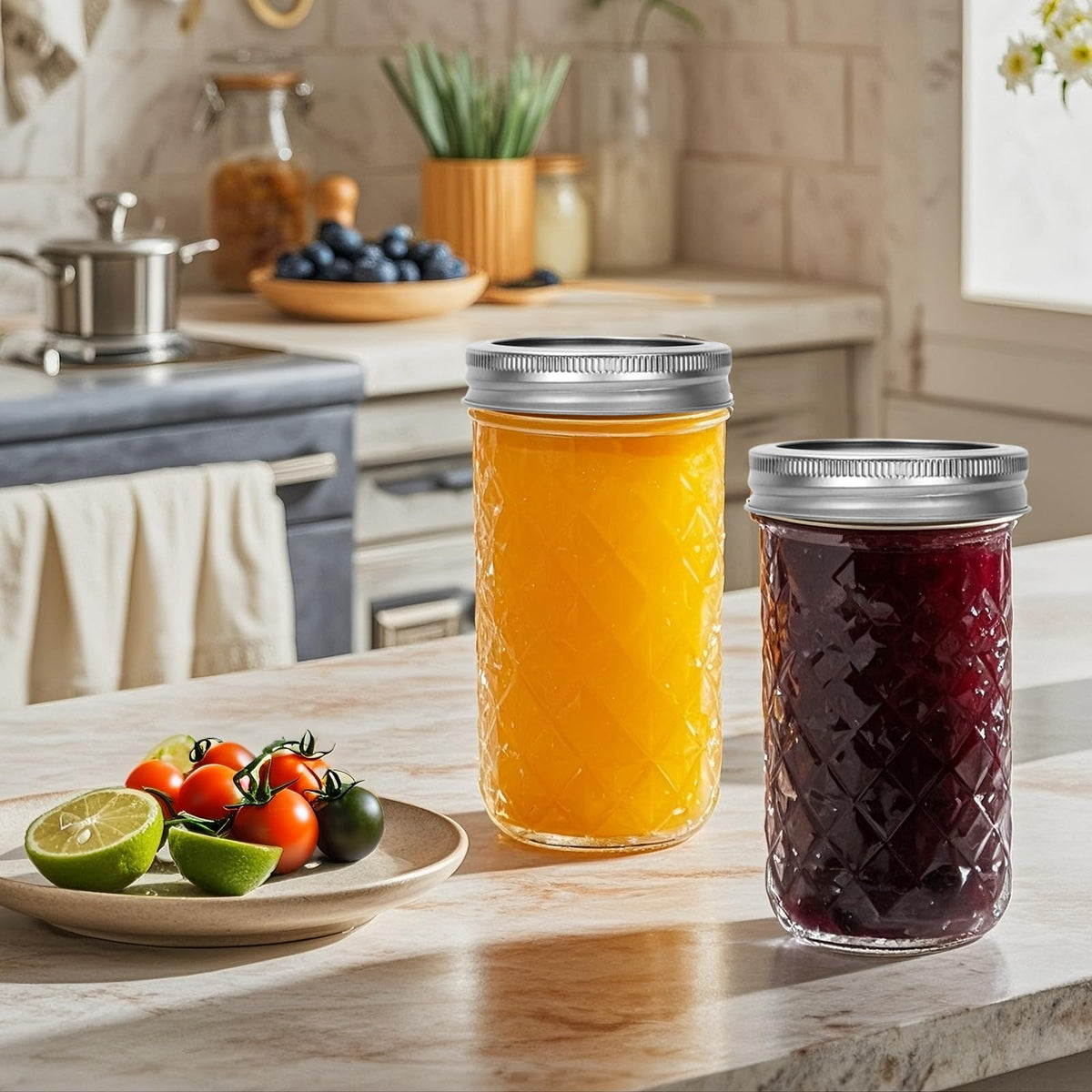 12 oz Regular Mouth Glass Mason Jar 15 Pack M8842