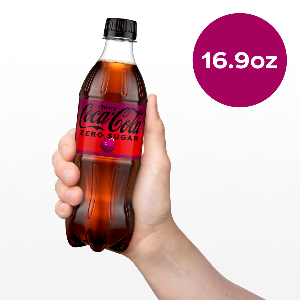 Cherry Soda Soft Drink Bottles, 16.9 fl oz, 6 Pack K52206