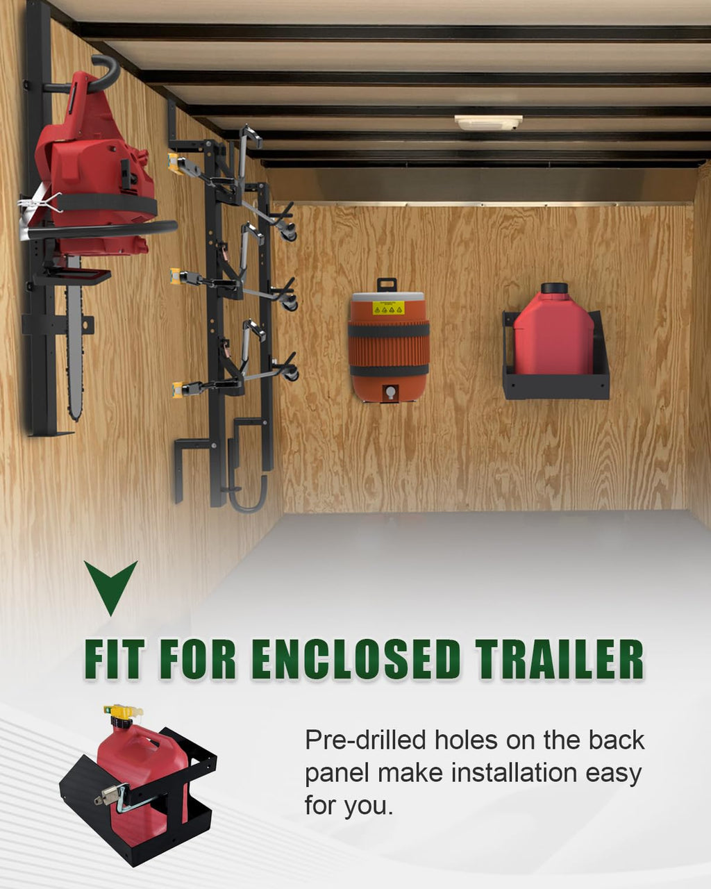 5 Gallon Fuel Gas Can Rack Holder with Lock W37572