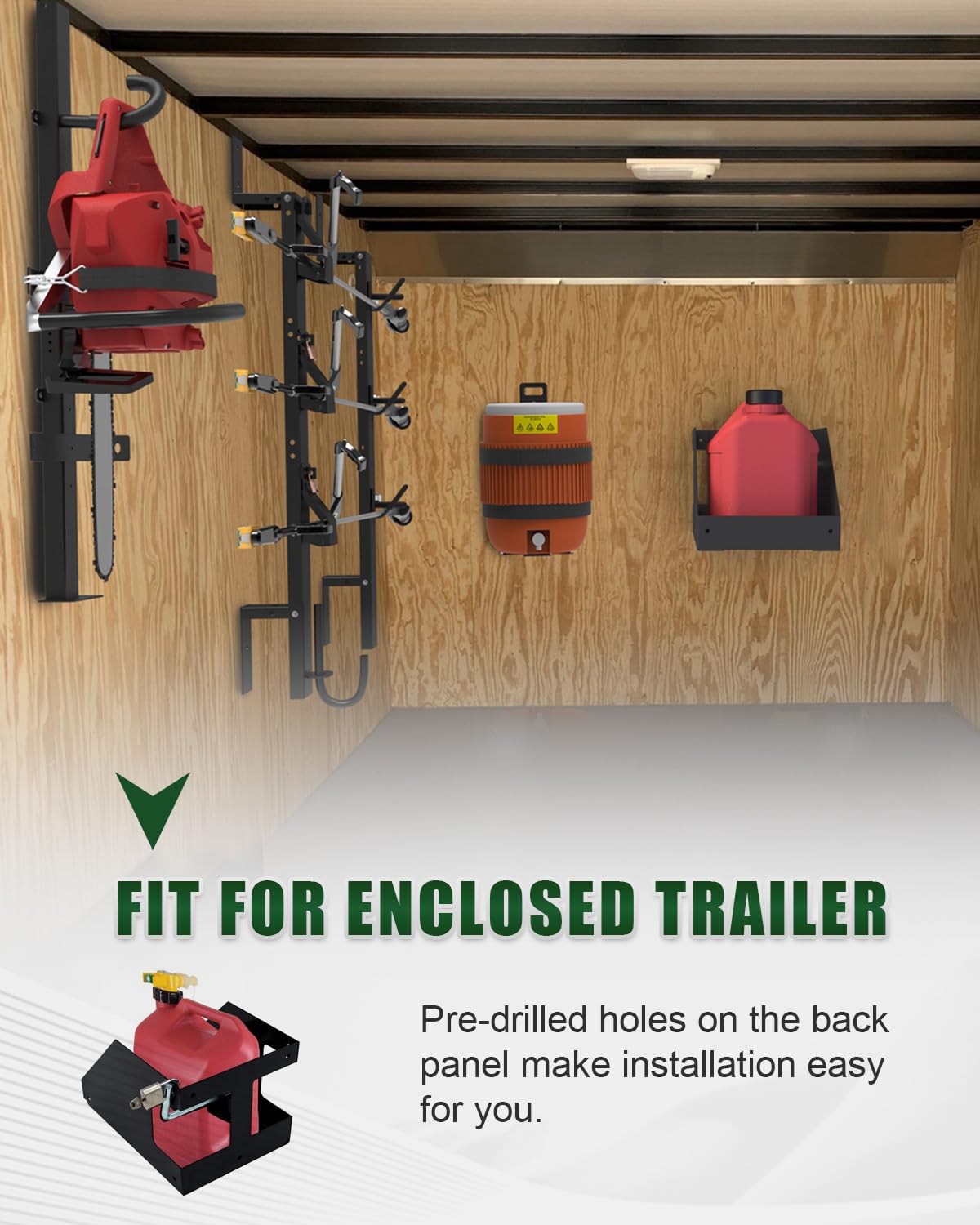 5 Gallon Fuel Gas Can Rack Holder with Lock W37572