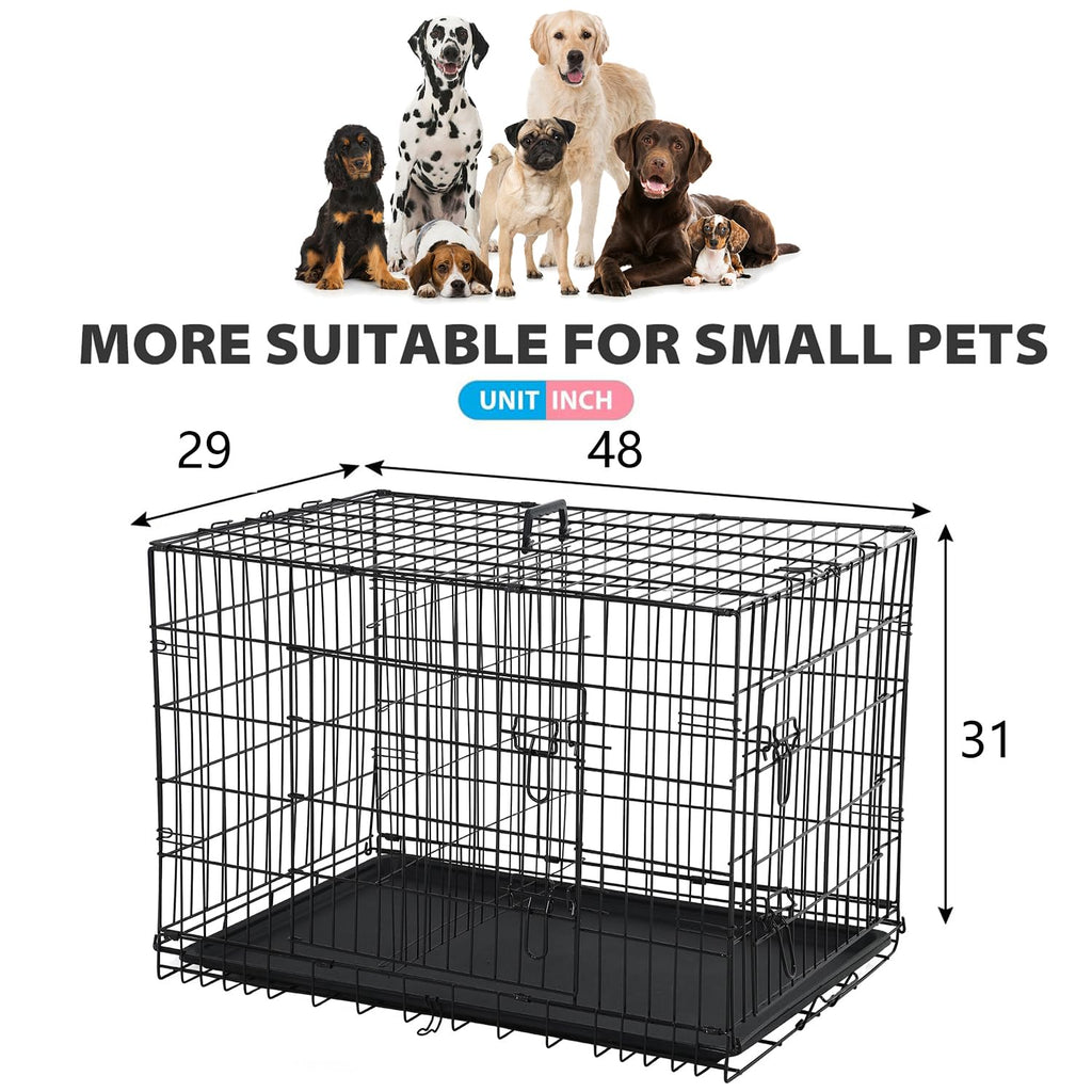 Black Foldable Metal Dog Crate L5004
