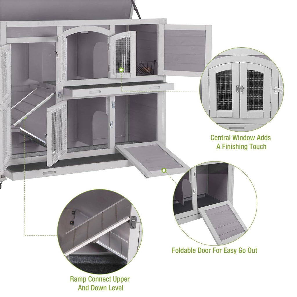 Rabbit Hutch with Plastic Tray G747927