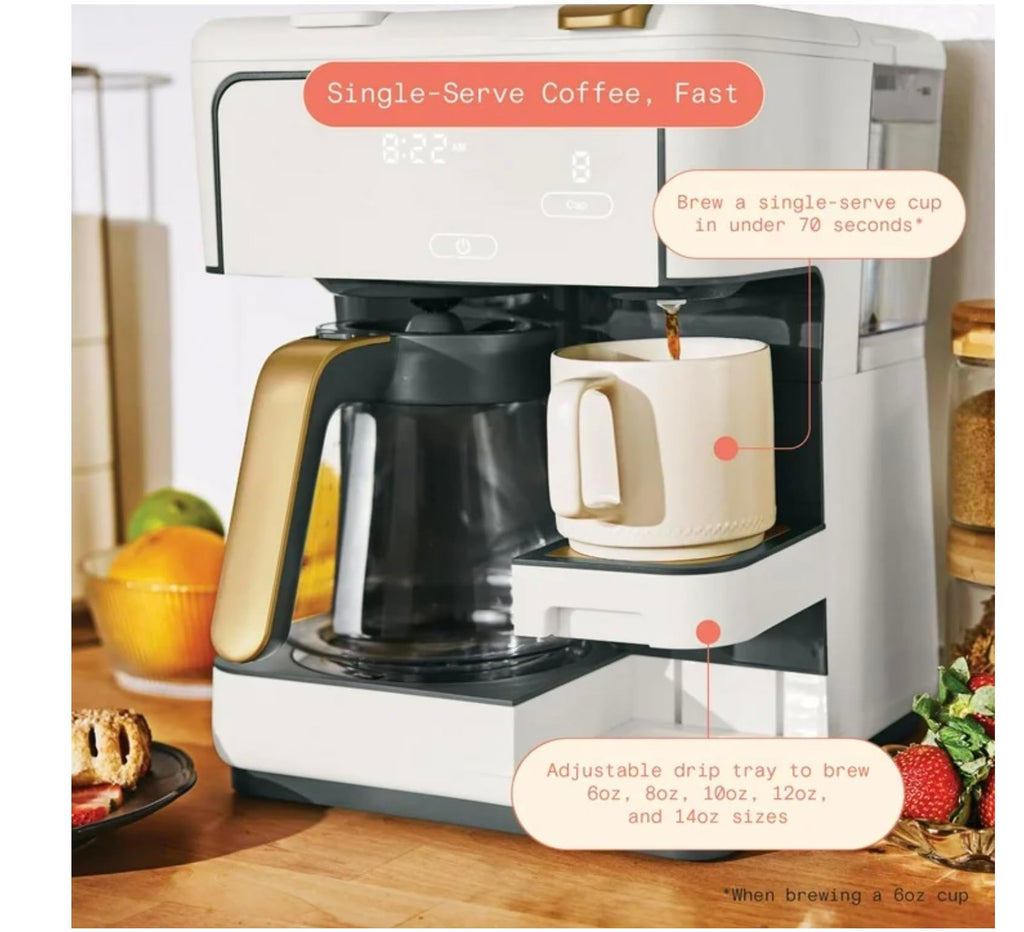 Multi-Brew Coffee Maker 12-cup Carafe Single-Serve White E11444