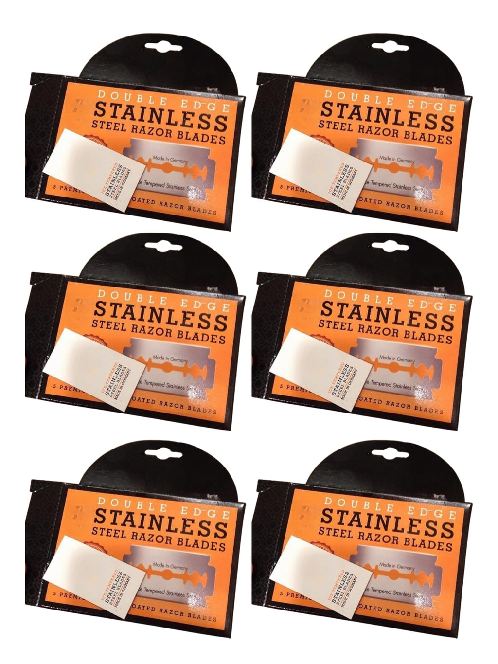 Double Edge Safety Razor Blades, 5 Count Stainless Steel G896