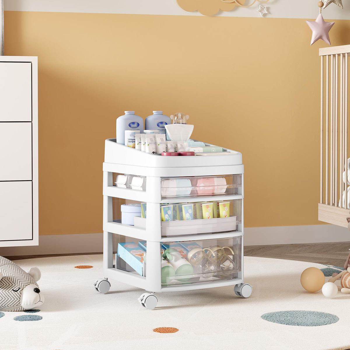 Rolling Cart with 3 Drawers T715281
