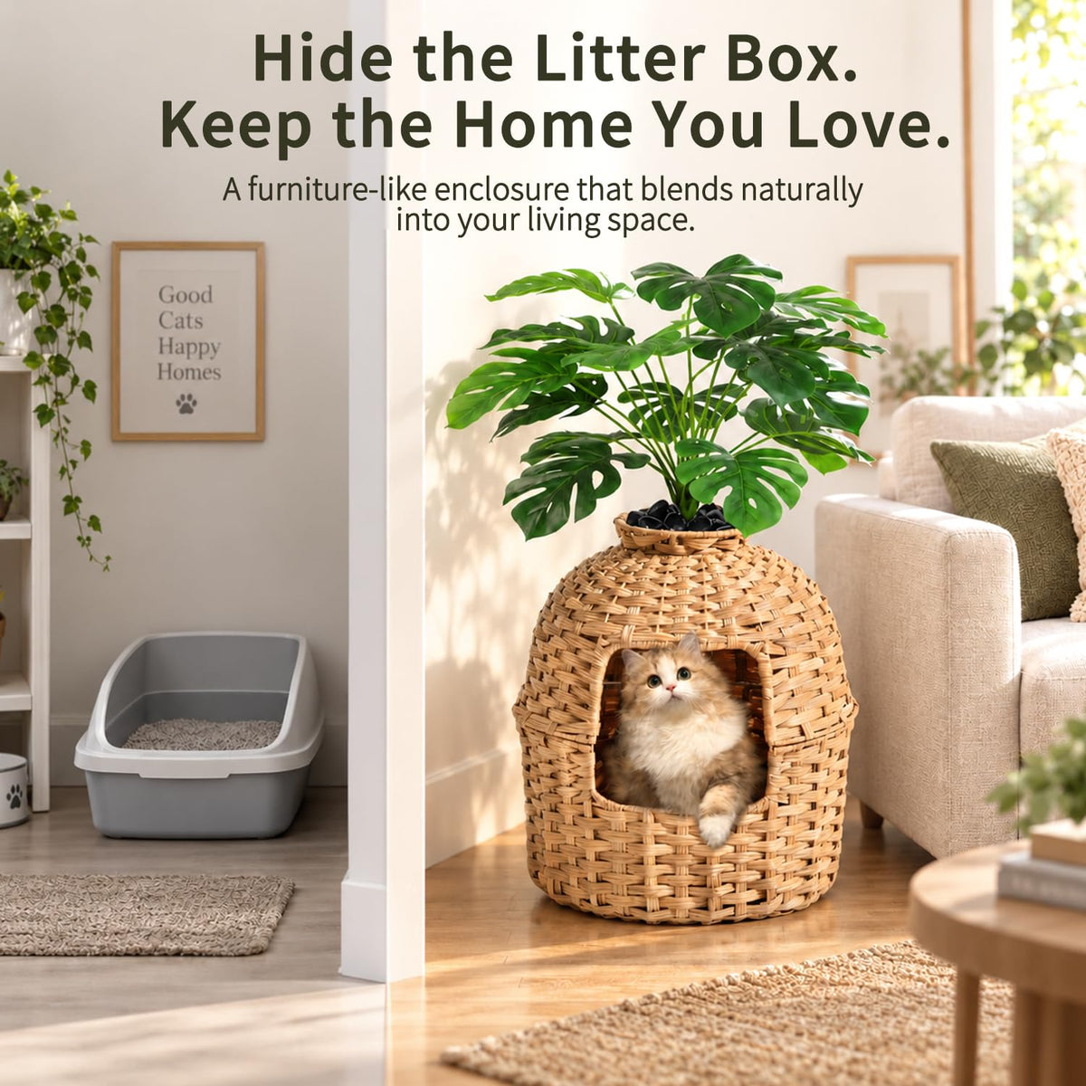 Cat Litter Box Enclosure J691617
