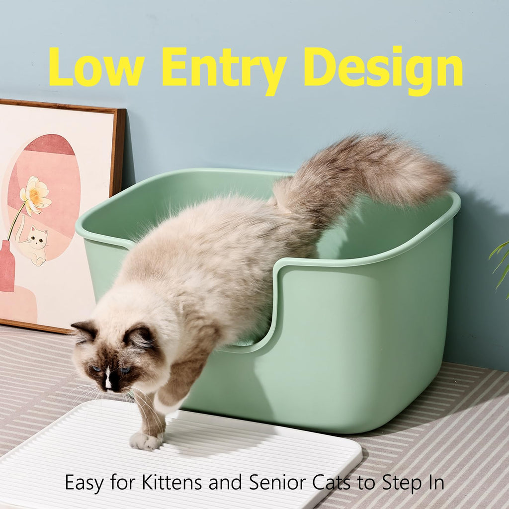 Extra Large Low Entry Cat Litter Box with High Sides A496431