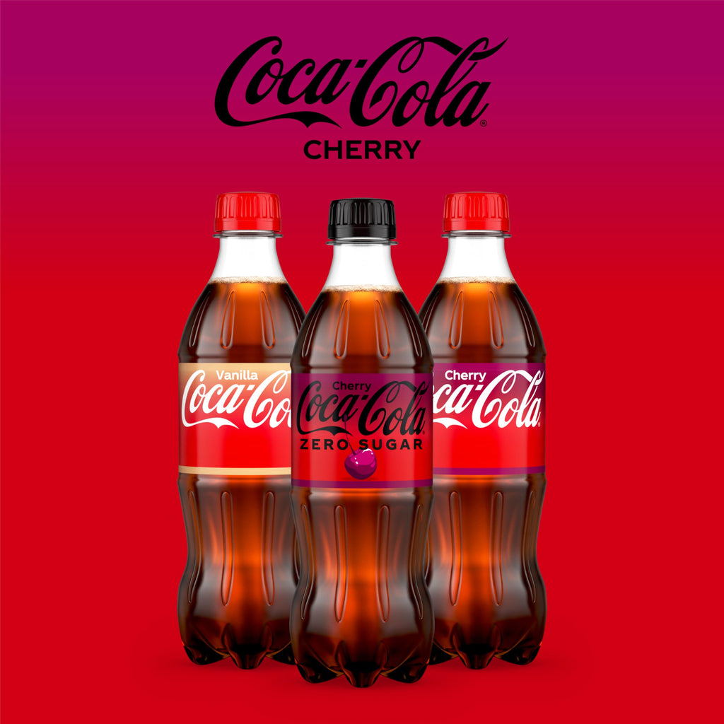 Cherry Soda Soft Drink Bottles, 16.9 fl oz, 6 Pack K52206