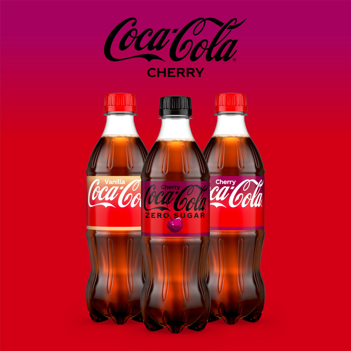 Cherry Soda Soft Drink Bottles, 16.9 fl oz, 6 Pack K52206