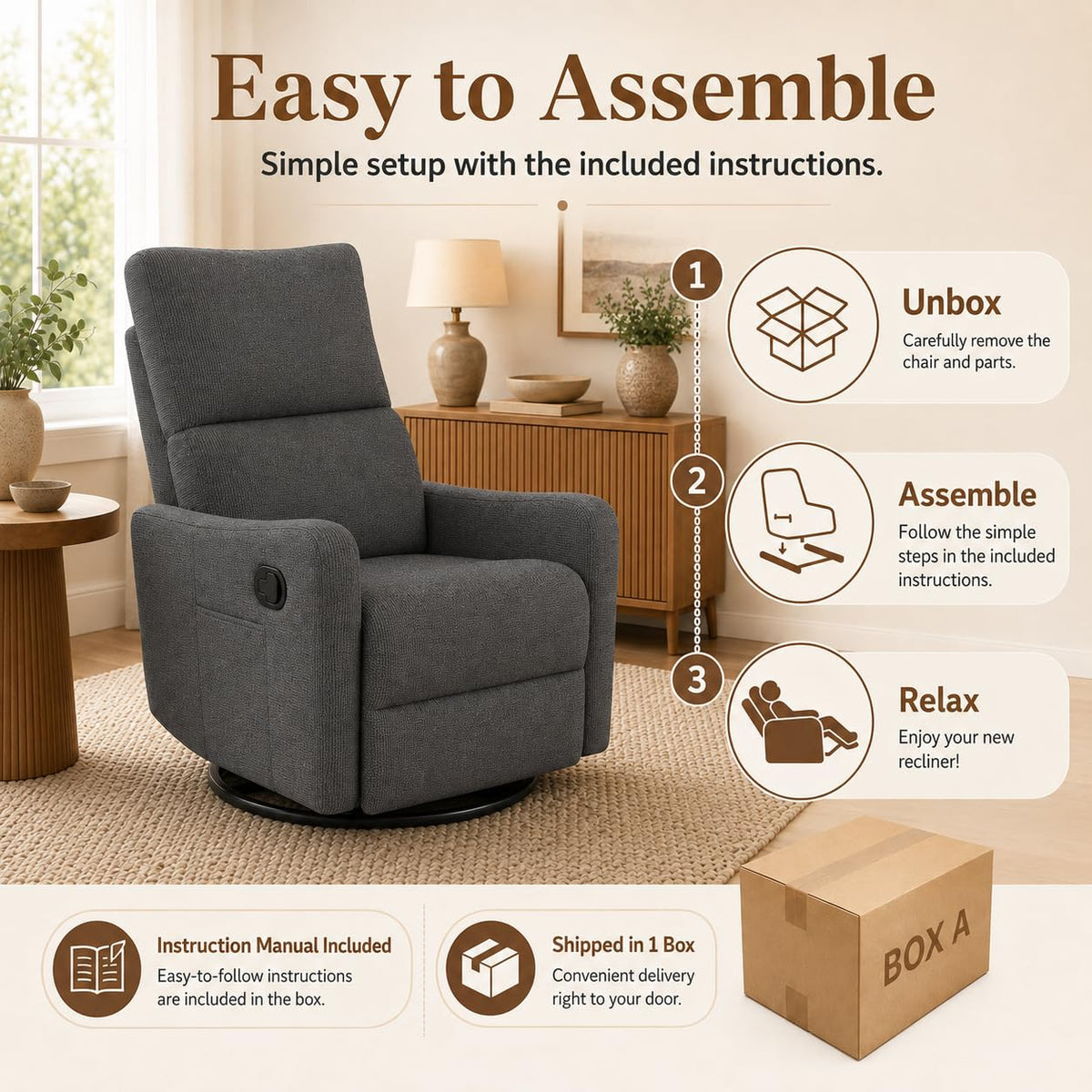 Swivel Rocker Recliner Chair V599214