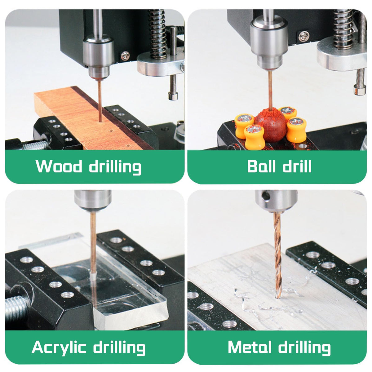 Benchtop Drill Press 0.6-6mm B10 Chuck 7-Speed Adjustable Electric Y248418