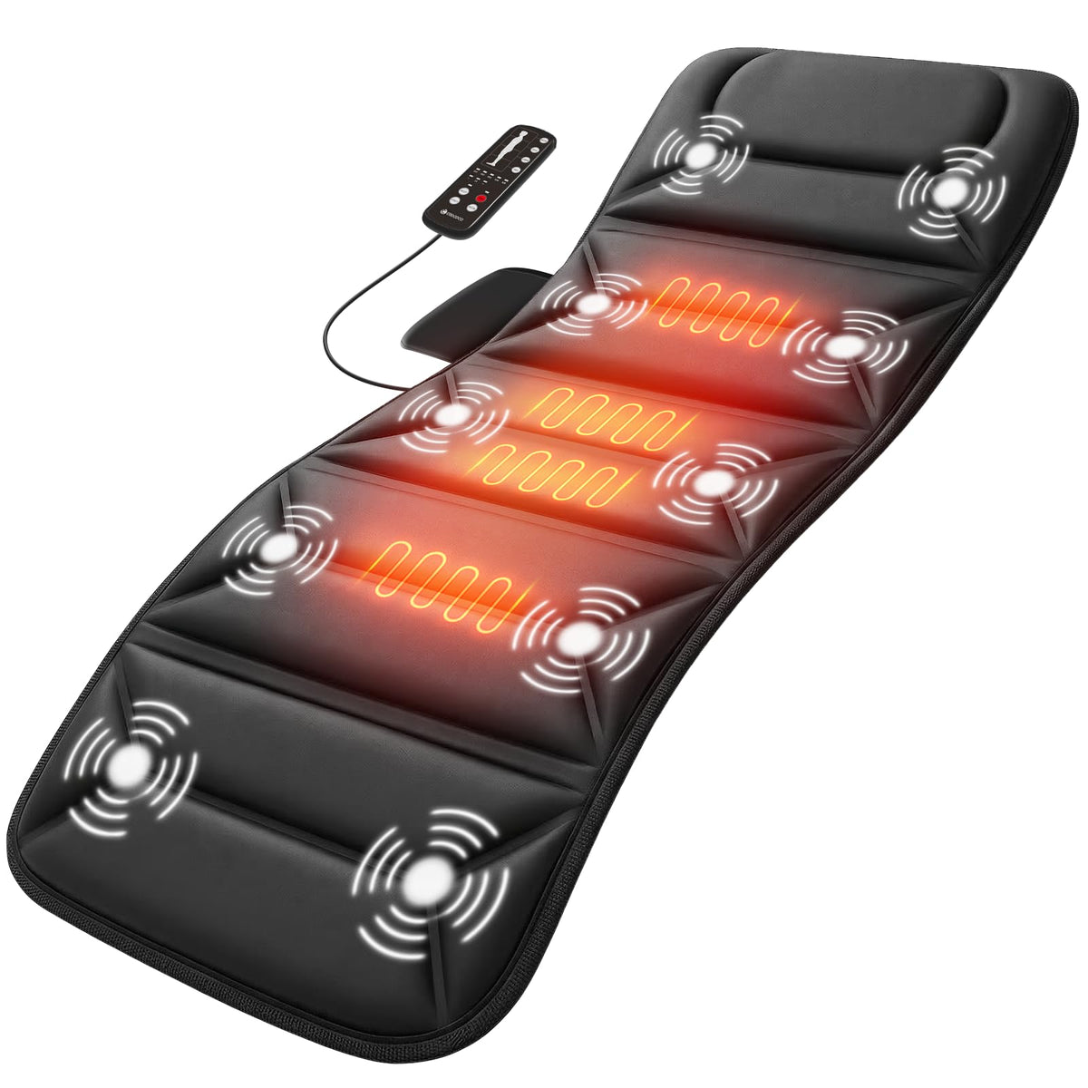 Full Body Massage Mat with Heat, 10 Motors Vibration N18430