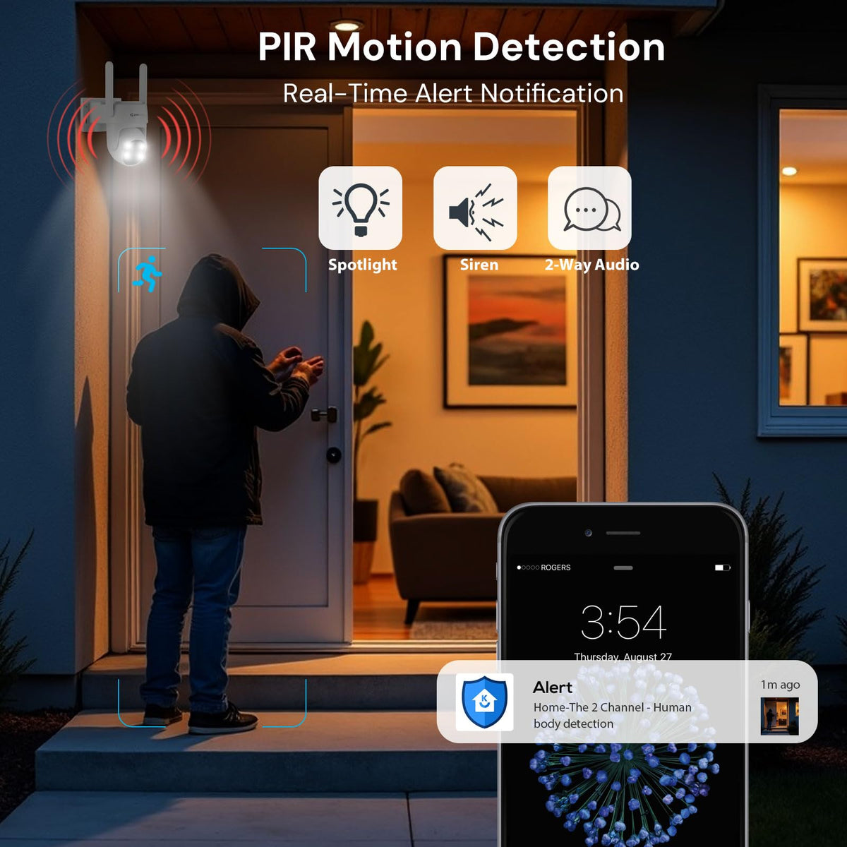 4MP Solar Wireless Security Cameras H1912