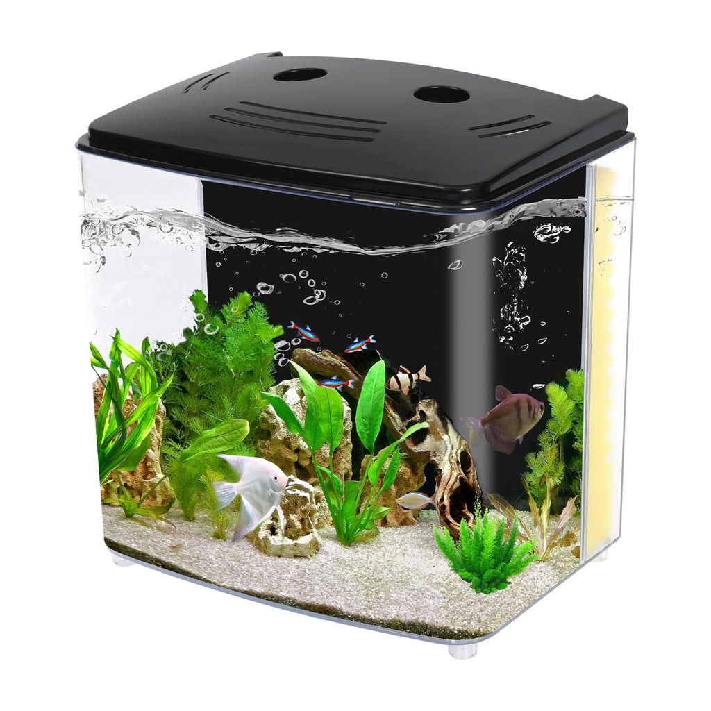 1.2 Gallon Aquarium Starter Kit with LED Light and Water Filter Pump I734
