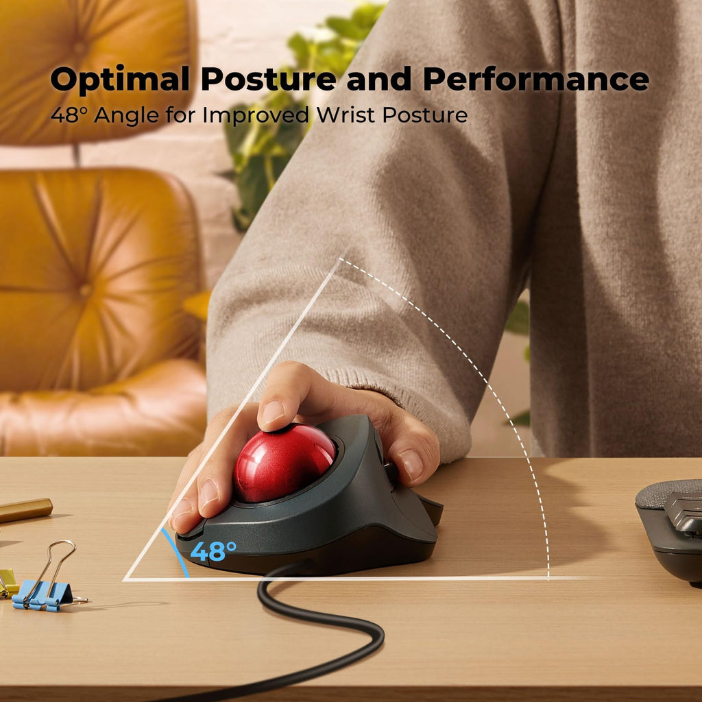 Ergonomic Trackball Mouse O13545