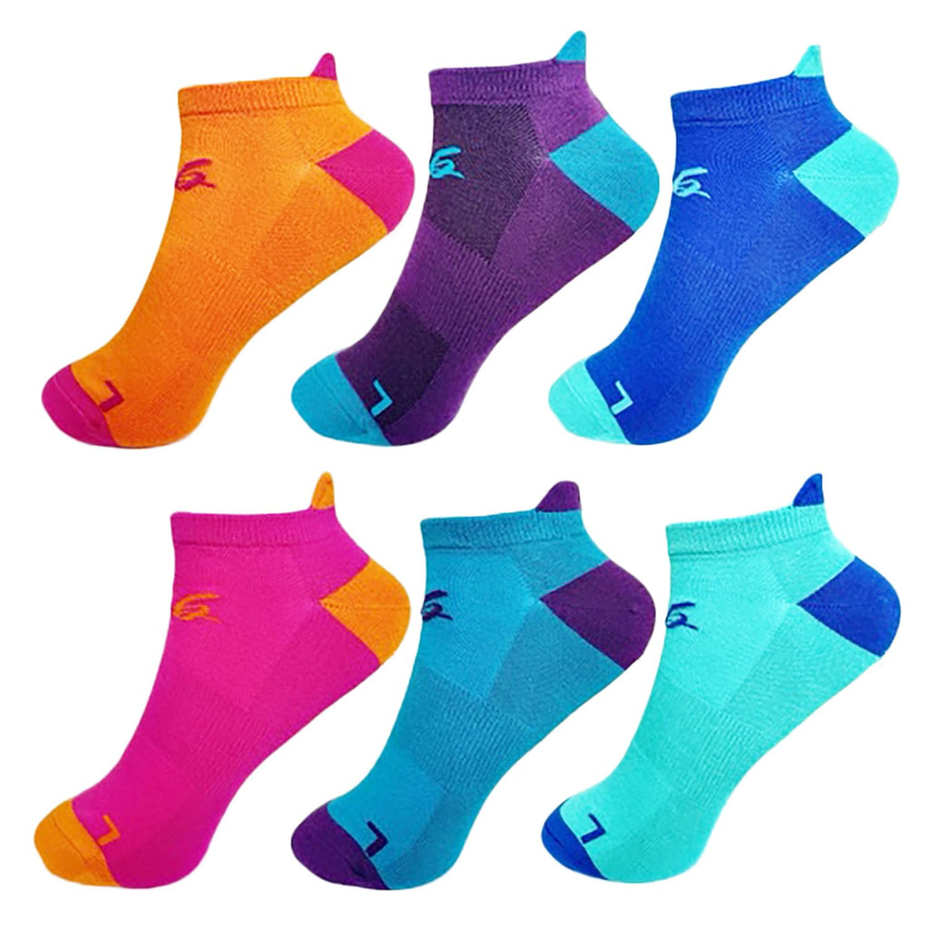 Bamboo Low Cut Running Socks for Women, Size 5-10, Pack of 6 Pairs Z4178