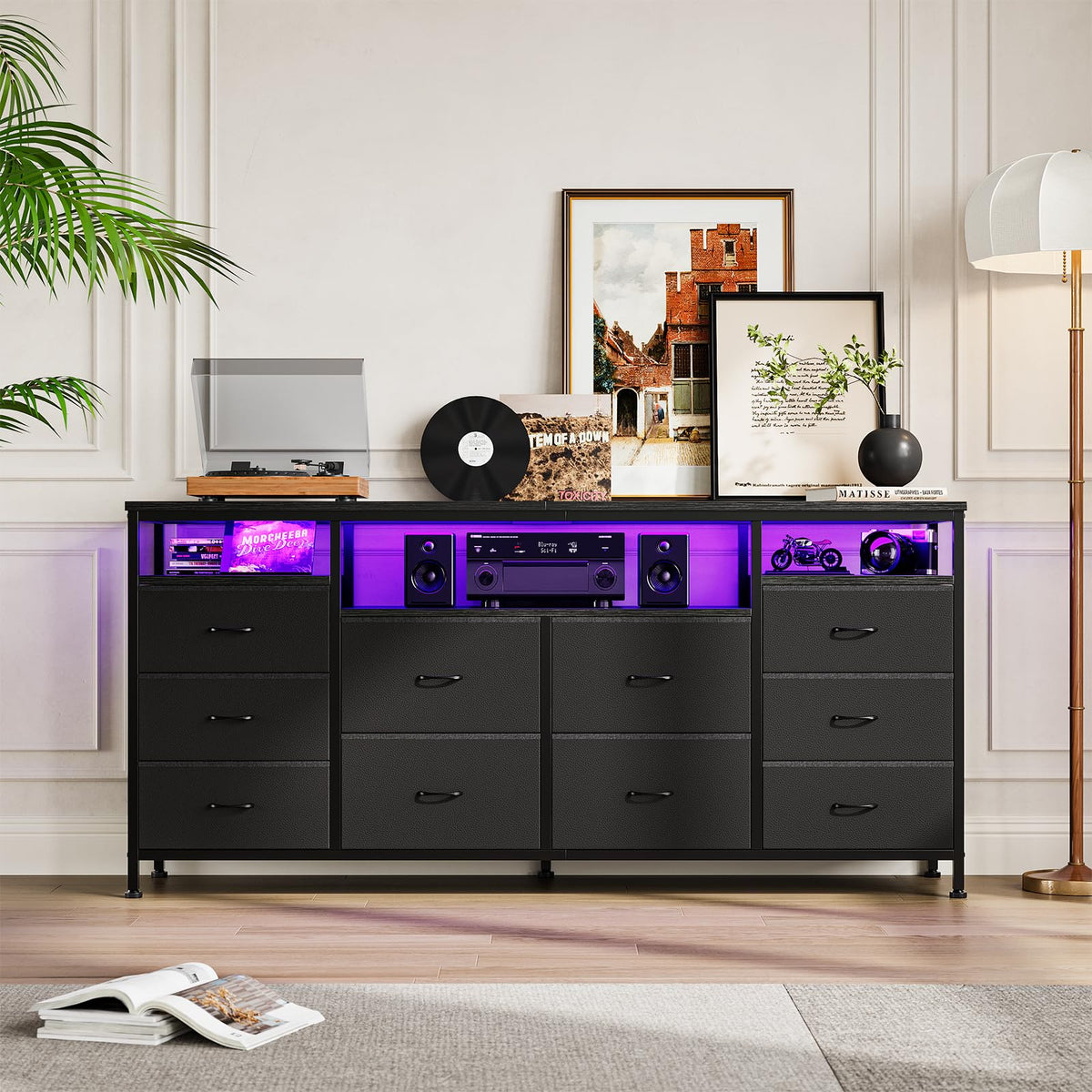 Dresser TV Stand with LED Lights G116332