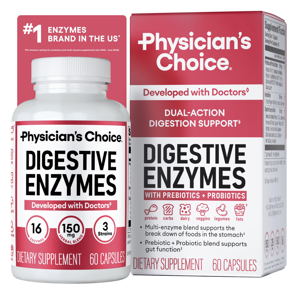 16 Enzyme Digestive Enzymes with Prebiotics & Probiotics P5161