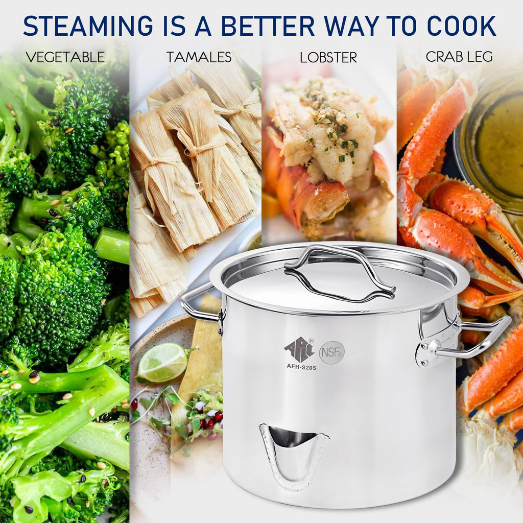 20QT Stainless Steel Tamale Steamer Pot B146396