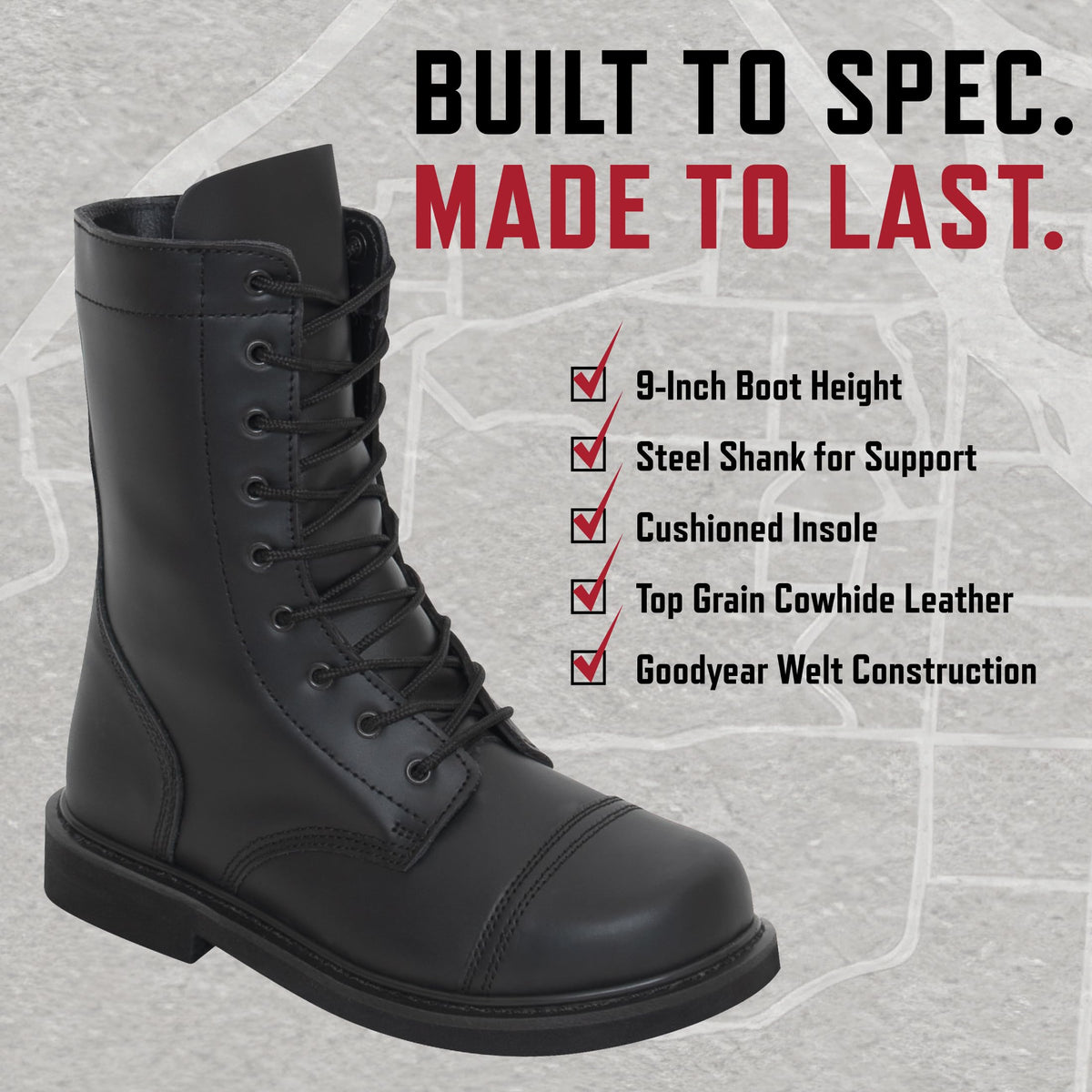 9 Inch Paratrooper Boots B5785