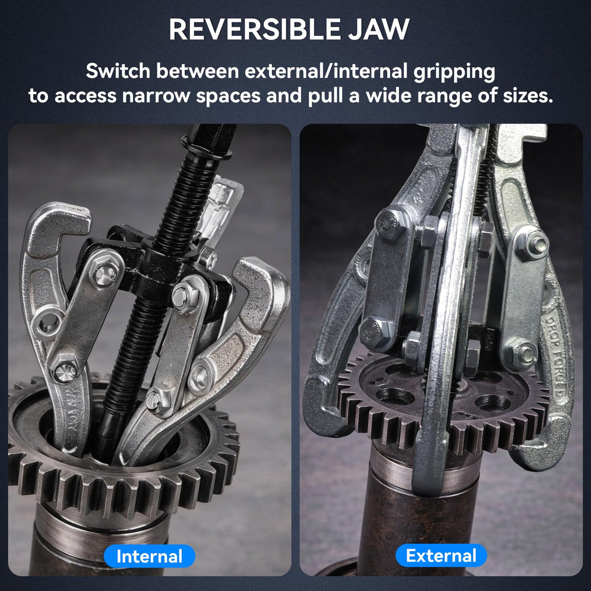 3 Pcs Reversible 3 Jaw Puller Set U17343