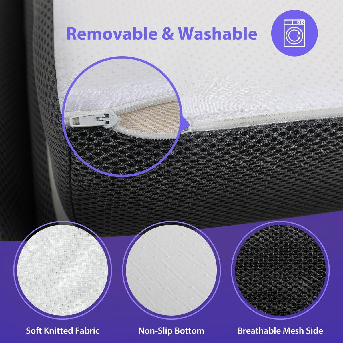 3 inch Tri Fold Memory Foam Mattress with Mesh Cover Z7385