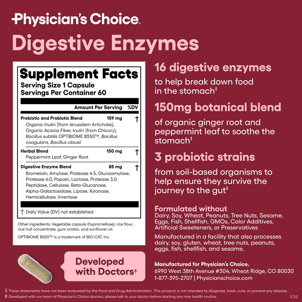 16 Enzyme Digestive Enzymes with Prebiotics & Probiotics P5161