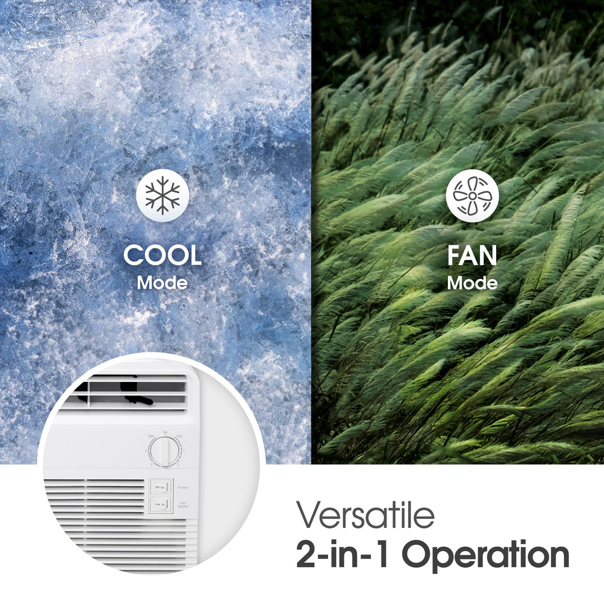 5000 BTU White Window Air Conditioner T4764