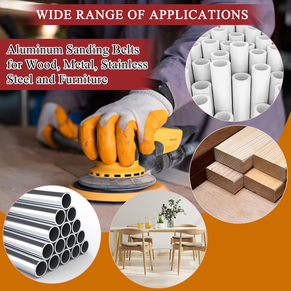 4 x 36 inch 11 Pc Sanding Belts and 6" Self Stick Sanding Disc Set H748750