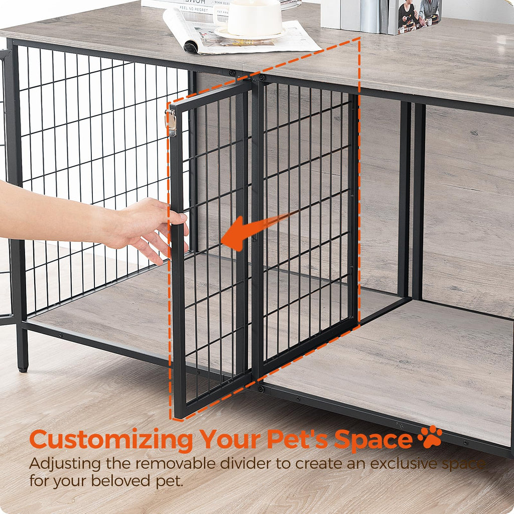 Greige Dog Crate Furniture G507958