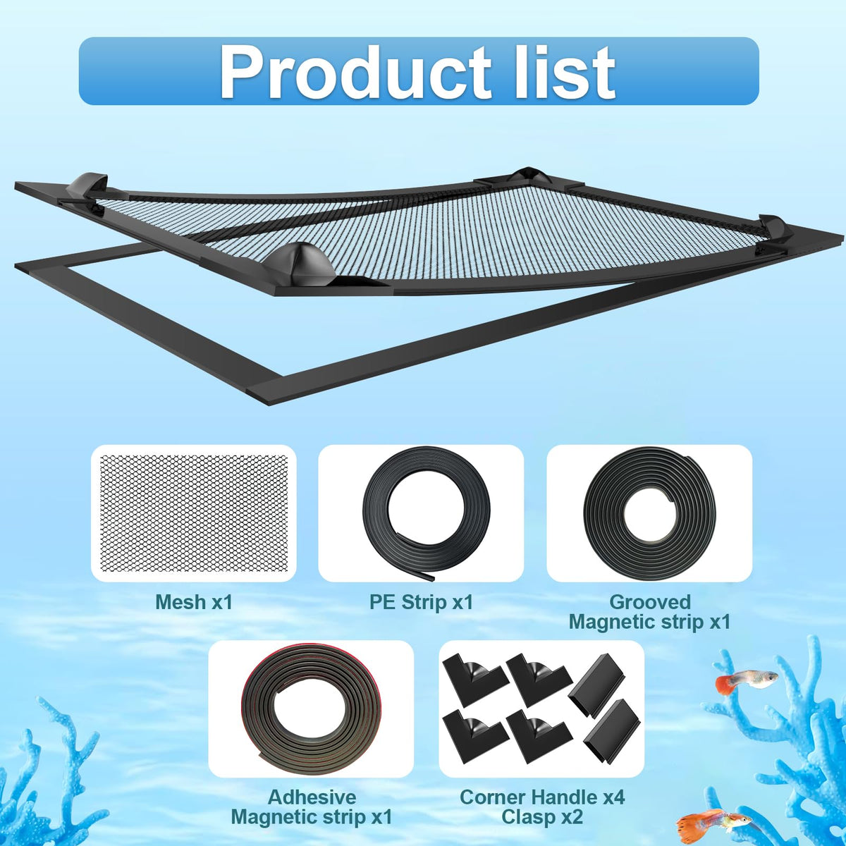 Magnetic Mesh Aquarium Cover B296