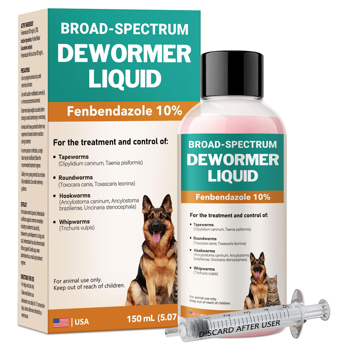 Fenbendazole Liquid 10% Dewormer 150ml Z1420