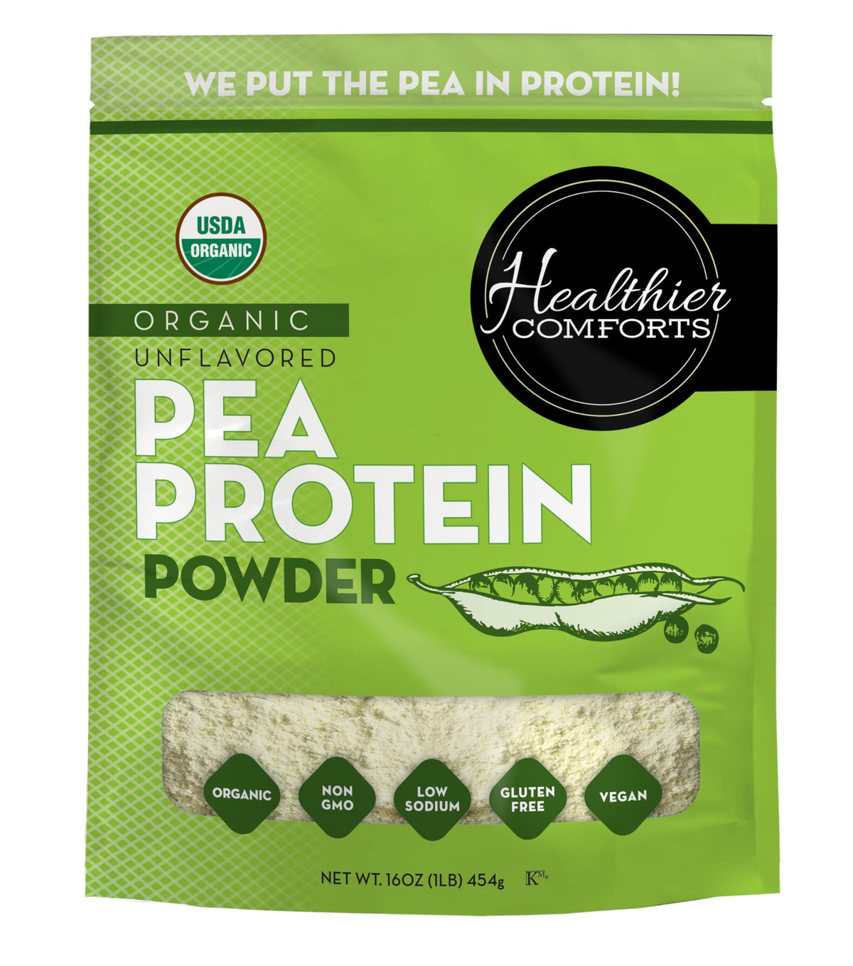 Organic Unflavored Pea Protein Powder 1 lb Q926