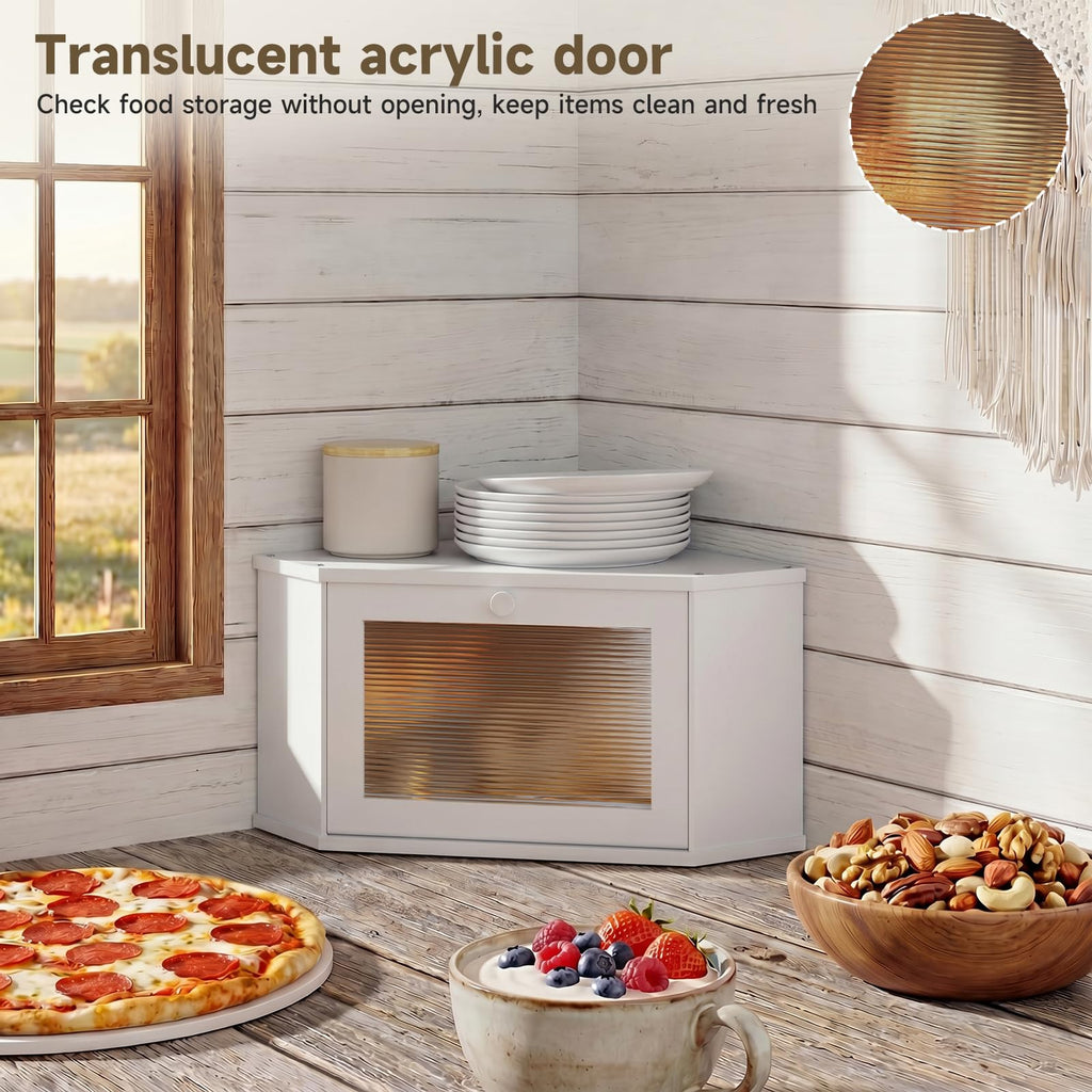 White Medium Bread Box N7477