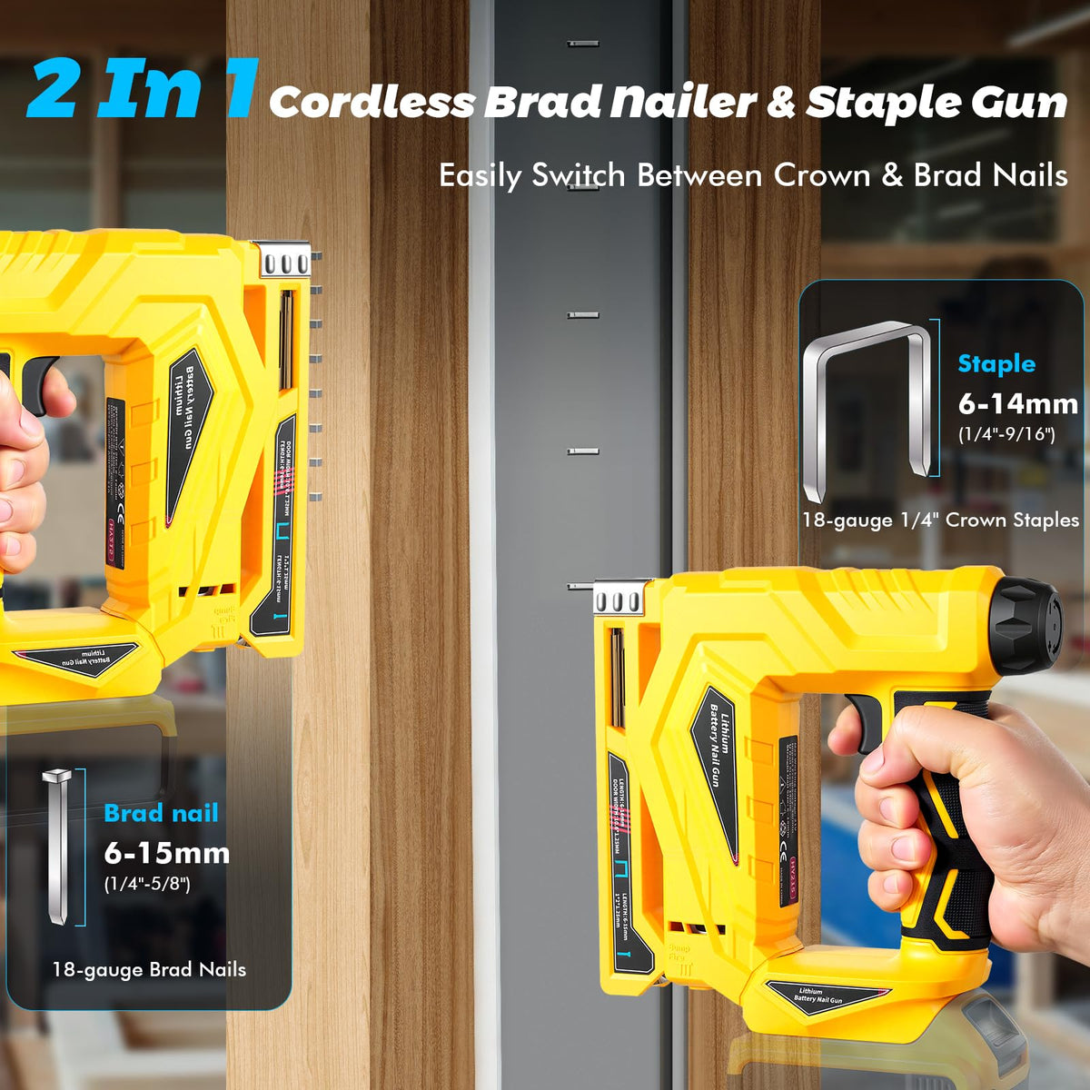 18 Gauge Cordless Brad Nailer and Narrow Crown Stapler W752231
