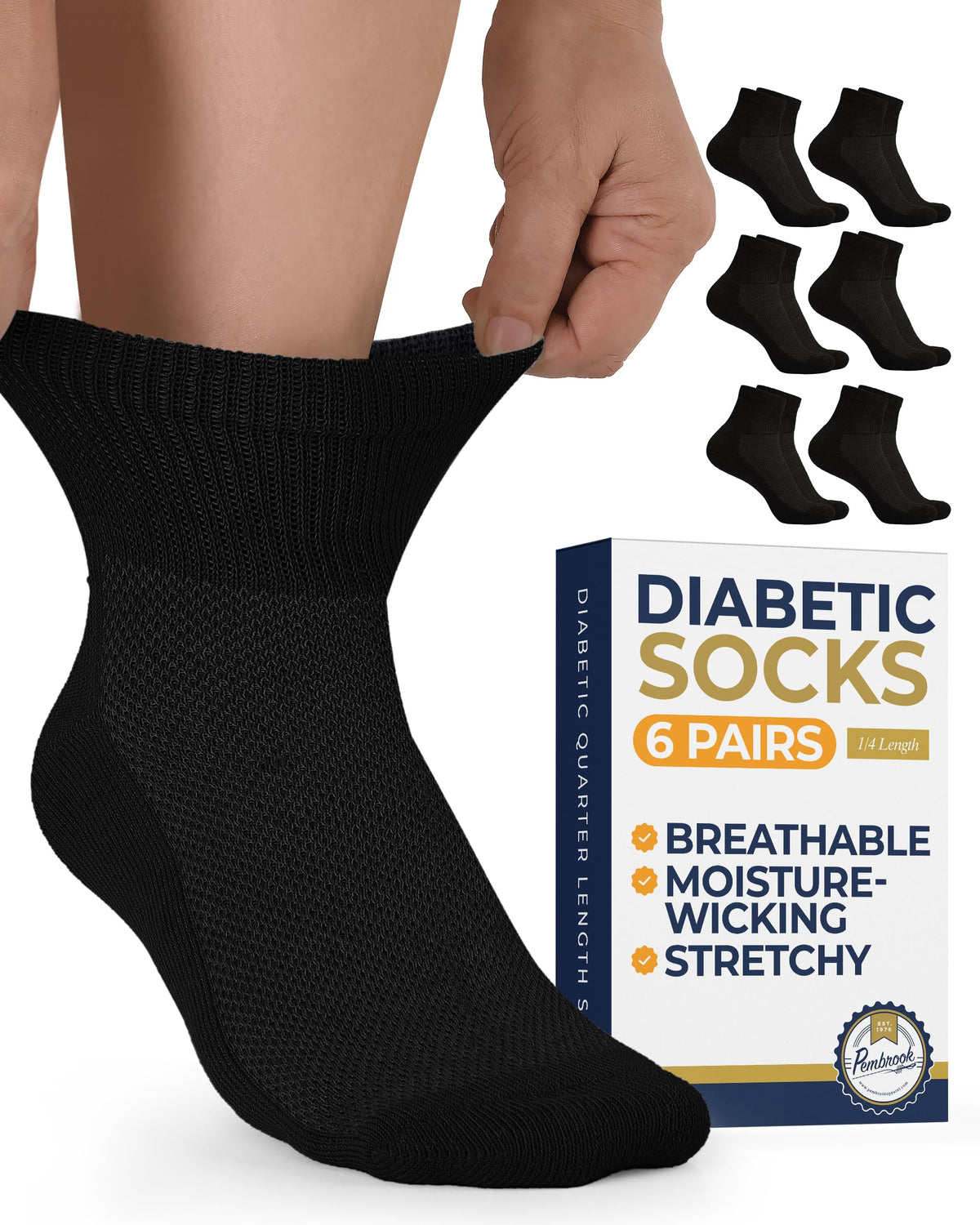 Non Binding Ankle Socks 6 Pairs T244026