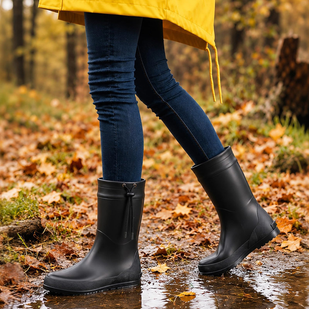 Women's Mid Calf Rain Boots F36835