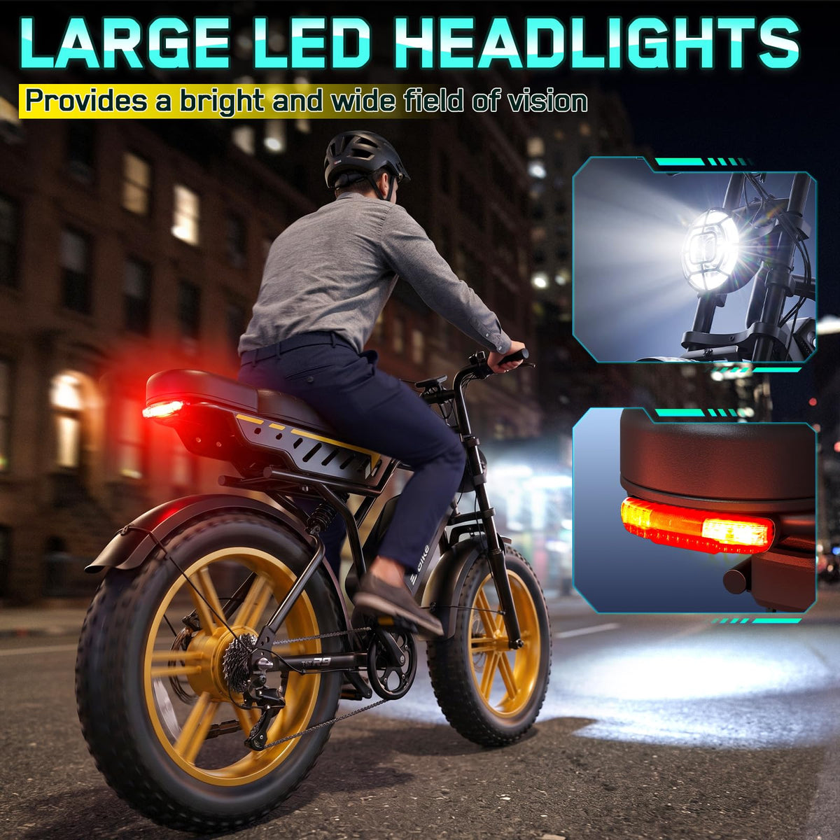 48V 2000W Peak Motor 20 * 4.0 Fat Tire Electric Bike X7302