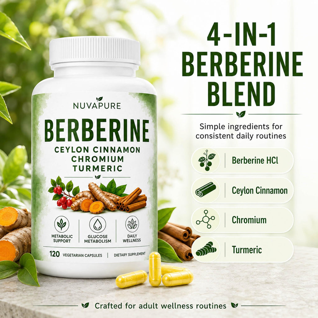 Berberine with Ceylon Cinnamon, Chromium & Turmeric, 120 Vegetarian Capsules A3167