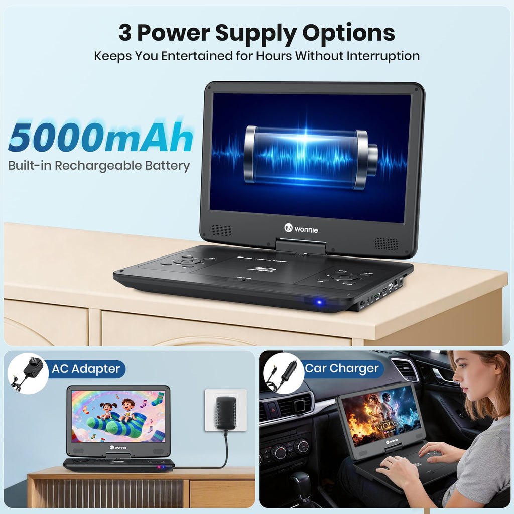 16.9" Portable Blu Ray Player with 14.1" 1080P Swivel Screen A163873