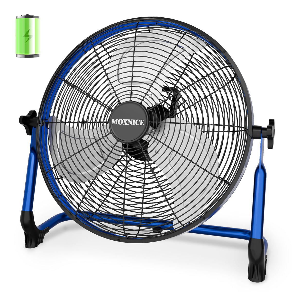 20" Portable Rechargeable Battery Operated Floor Fan U280879