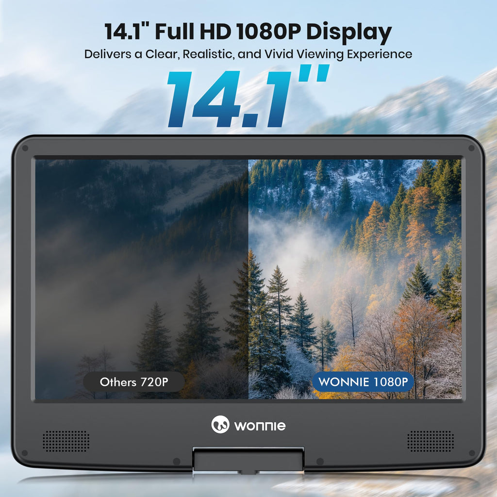 16.9" Portable Blu Ray Player with 14.1" 1080P Swivel Screen A163873