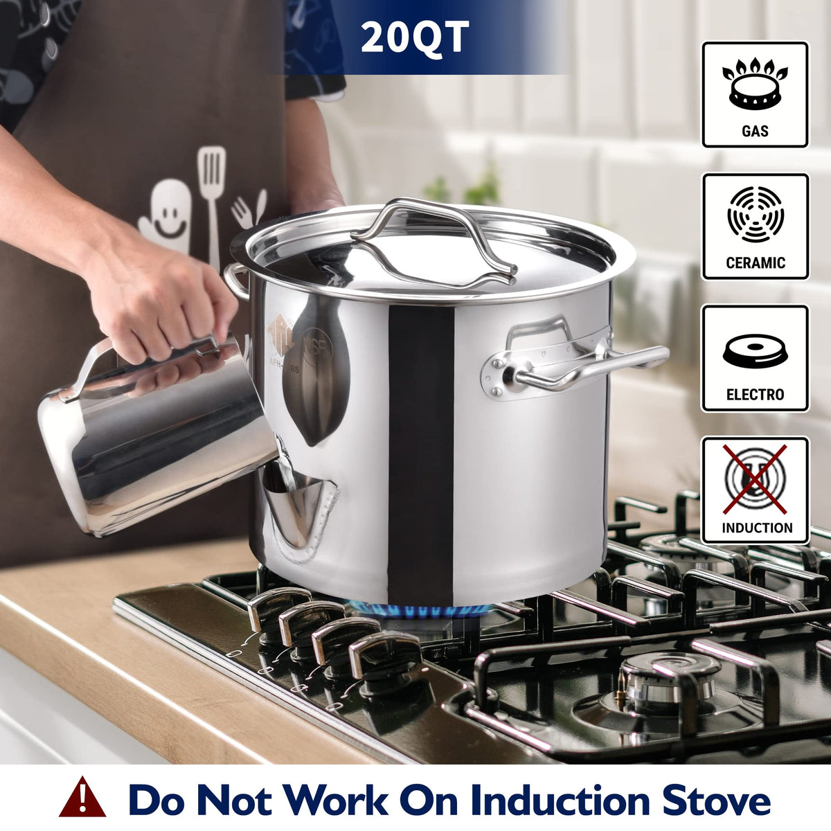 20QT Stainless Steel Tamale Steamer Pot B146396