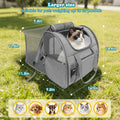 Cat Backpack Carrier, 16.5" Extra Wide Expandable Large Pet Carrier Y259459