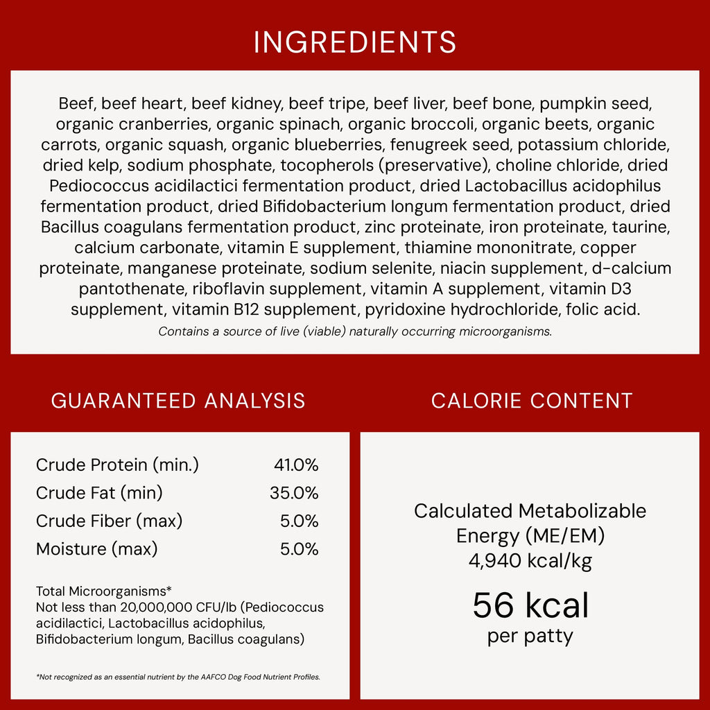 Freeze-Dried Raw Beef Grain-Free Dog Food 25 oz F82668