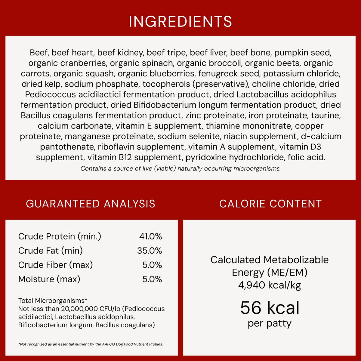Freeze-Dried Raw Beef Grain-Free Dog Food 25 oz F82668